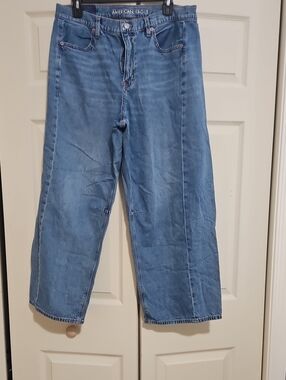 American Eagle Outfitters Medium Blue Wide-Leg Jeans